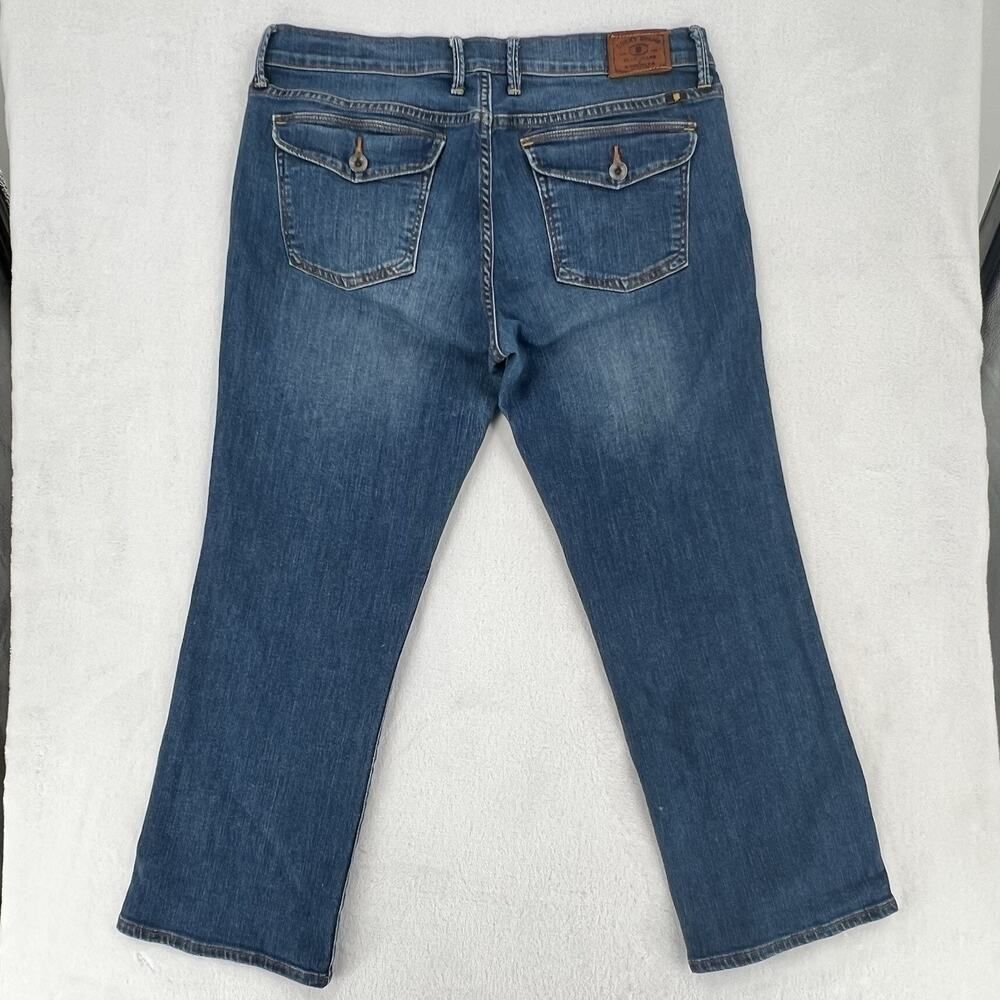 Lucky Brand Jeans Women's 12/31 Sweet' N Crop Blue Denim Stretch Flap Pockets
